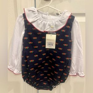 Girls TBBC romper, red, NWT, 2T